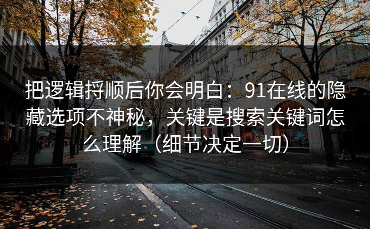 把逻辑捋顺后你会明白:91在线的隐藏选项不神秘,关键是搜索关键词怎么理解(细节决定一切) 把逻辑捋顺后你会明白:91在线的隐藏选项不神秘,关键是搜索关键词怎么理解(细节决定一切)